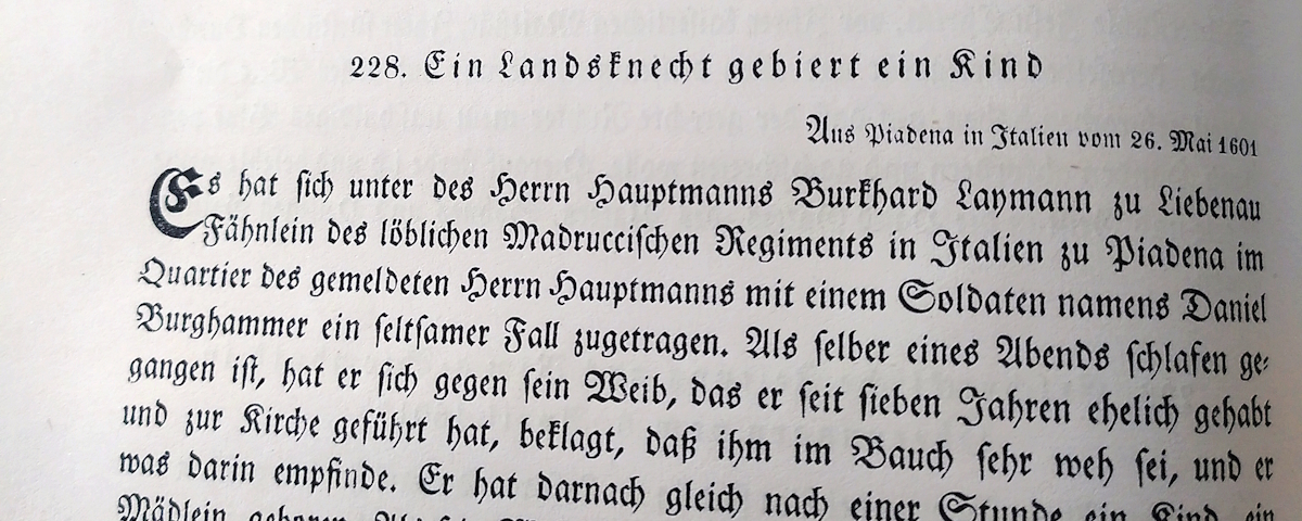 Über den Soldaten Daniel, der plötzlich ein Kind gebar